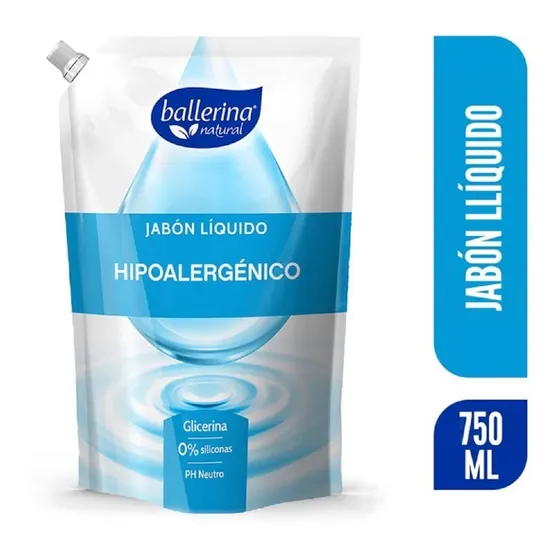 Ballerina Jabón Líquido Hipoalergenico Glicerina 750ml