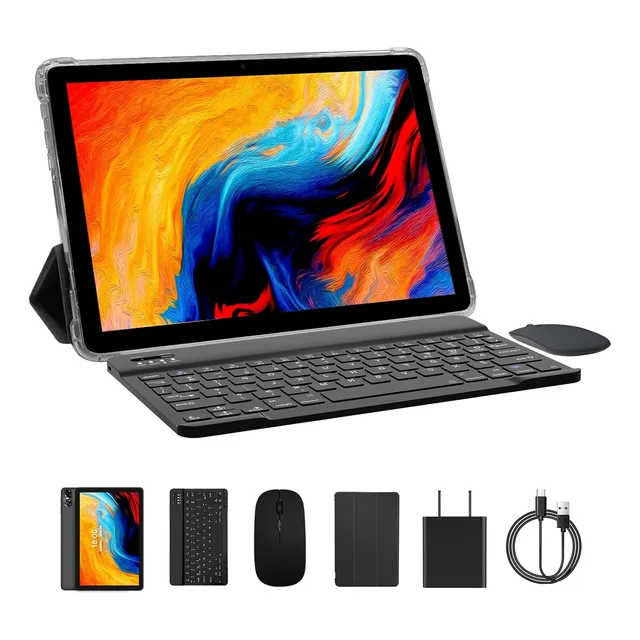 Tablet Android 14, 10.1'' 6gb (2+4) Ram + 64gb Rom, Negro
