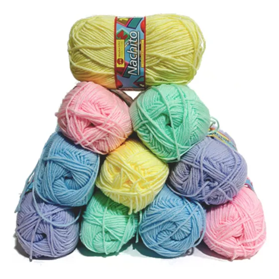 Lana Nachito Cashmilon Pasteles Lho 4/7 X Kilo Tejido Suave Color Colores Pasteles