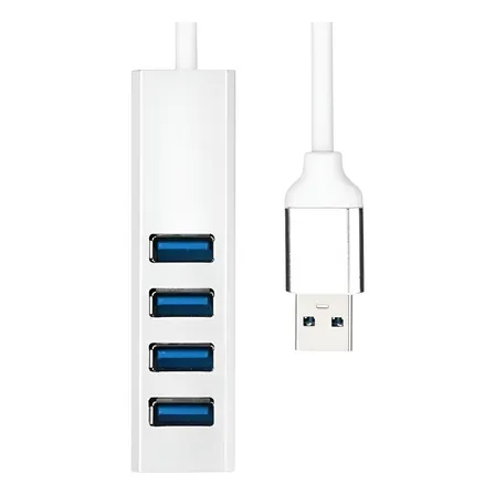 Hub Usb 3.0 2.0 4 Puertos Aluminio Carga Externa