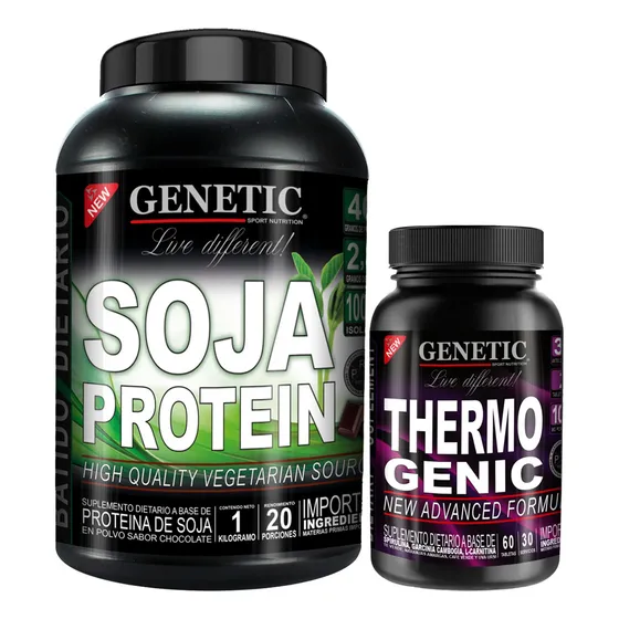 Batidos Veganos Proteína Soja + Quemador Thermogenic Genetic