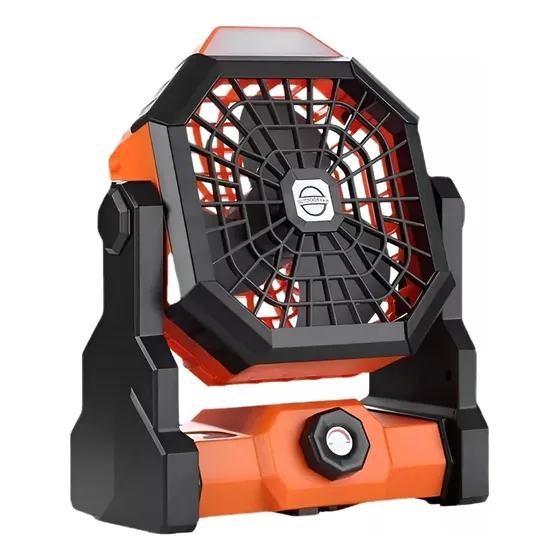 Ventilador Portátil Recargable Con Linterna Led Camping