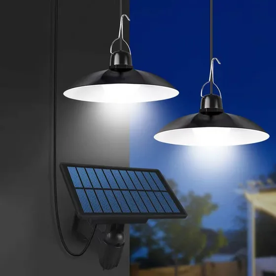 Lámpara Solar Colgante Dos Unidades