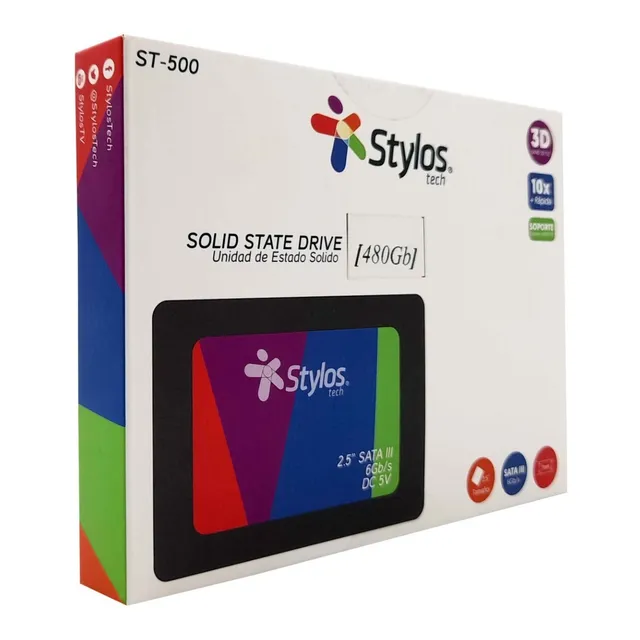 Disco Duro Estado Sólido Ssd 480gb Stylos Satalll Interno 