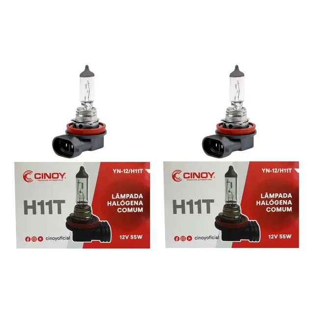 Par Lâmpadas Halógenas Modelo Original Faróis H11t 12v 55w