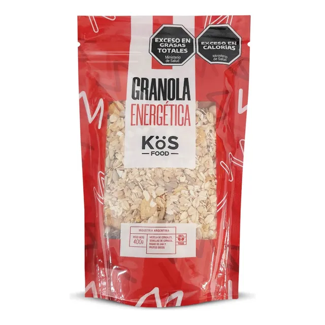 Granola Energética Kos Food Frutos Secos Apto Vegano X400g