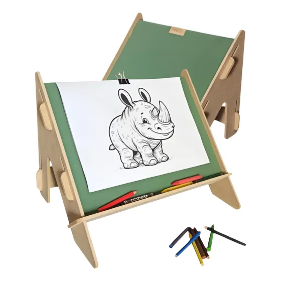 Atril Pizarra Infantil  + Pinturitas + Crayones + Dibujos