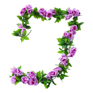 Enredadera De Flores Artificiales Con Hojas, Guirnalda De Enredadera De Flores Artificiales Con Hojas, Guirnalda De