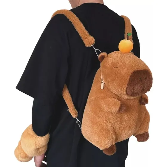 Mochila Peluche Capybara 35 Cm