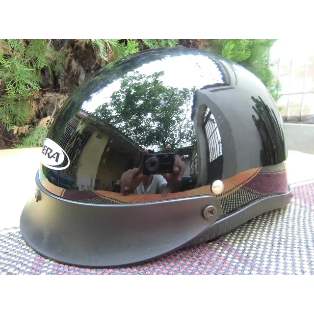 Casco Bera Policial Negro Brillante Chopper Policia Oficial 