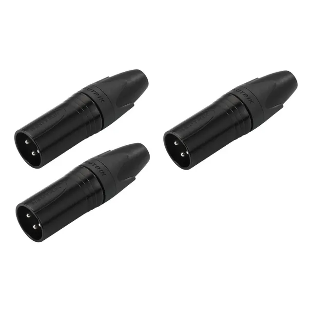 Neutrik® Nc3mxx® 3 Conectores Xlr Negro Macho Nuevo Envio