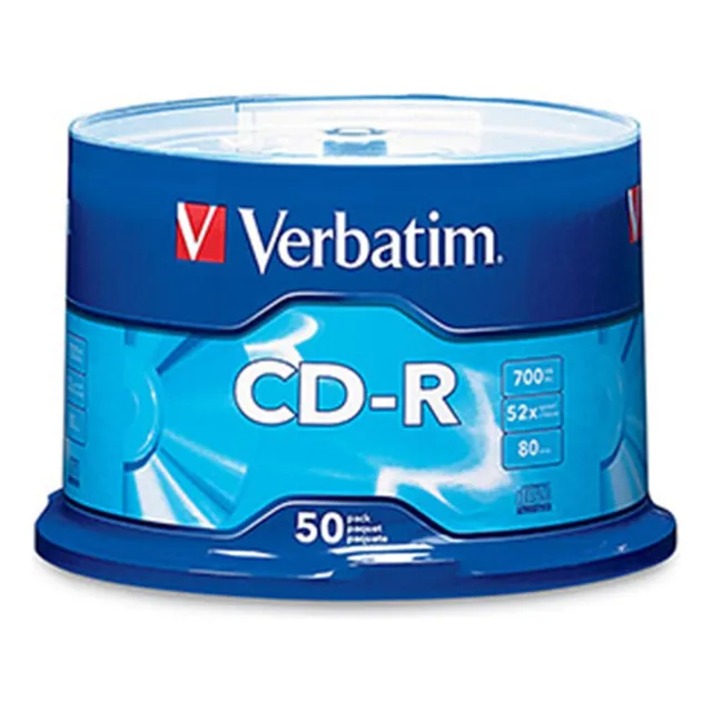 Disco Virgen Cd-r Verbatim 80min 700mb 52x Torre 50 Piezas
