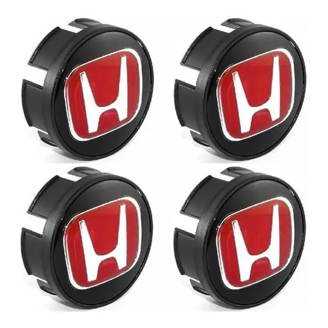 4 Centros De Llanta Honda 69mm Tapa Civic Fit Hrv Accord