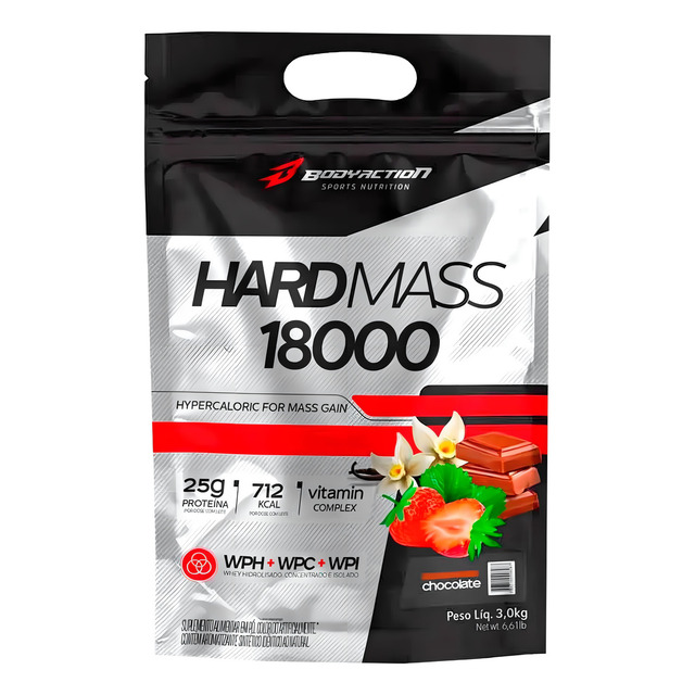 Hipercalórico Hard Mass - 3kg - Body Action Sabor Chocolate Hipercalórico Hard Mass - 3kg - Body Action Sabor Chocolate