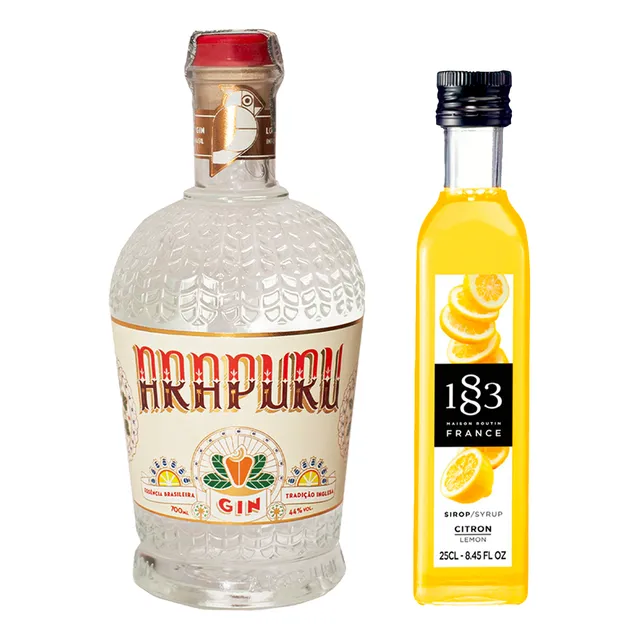 Combo Gin Arapuru 700ml + Xarope De Limão 1883 250ml