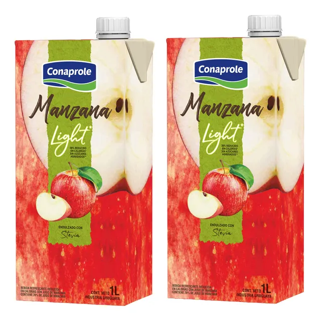 Jugo Light Manzana Conaprole 1 L X 2 Un