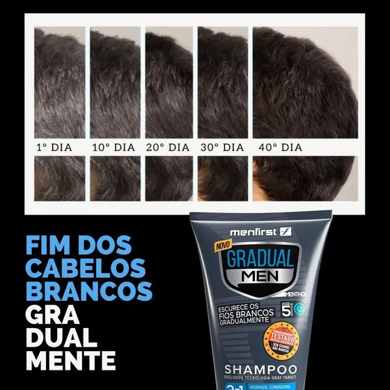 1 Shampoo Escurecedor De Cabelo Gradual Men Menfirst Original