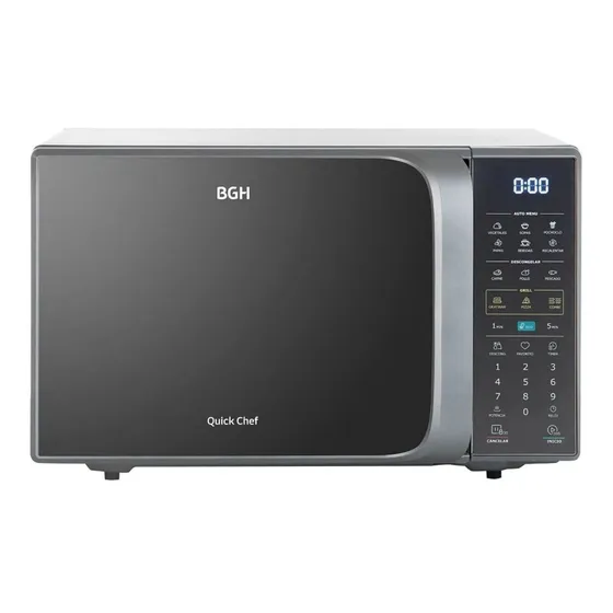 Microondas Bgh Quick Chef 28lts B228d Silver C/grill Digital