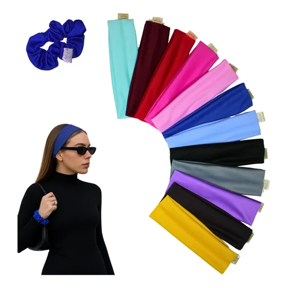 Bandas Deportiva Para El Cabello Licra 12pz. Picky®