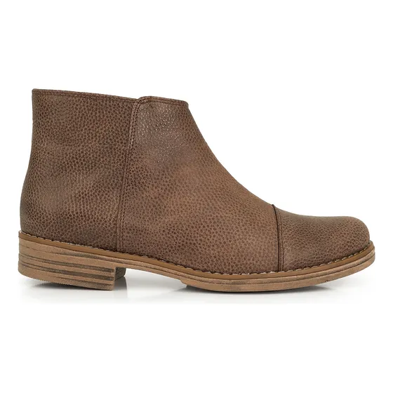 Bota Botineta Mujer Cuero Briganti Negra Casual - Mcbo24767 