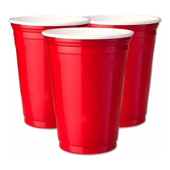 Vaso Americano 400ml Beer Pong Descartable X50 Un Copobras 