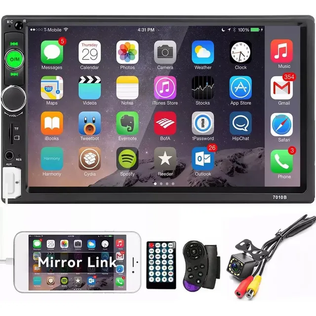 Central Multimídia Mp5 7'' Glimall Mirror Link Com Câmera