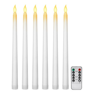 6pz Velas Led Parpadeantes Sin Llama Danzante Control Remote 6pz Velas Led Parpadeantes Sin Llama Danzante Control Remote