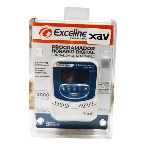 Reloj Programador Horario Digital Alta Carga Exceline 1111
