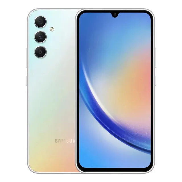 Teléfono celular Samsung Galaxy A34 5G 128Gb 6Gb Ram Vitrine, color plateado
