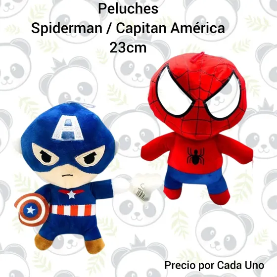 Peluche Pequeño Spiderman / Capitán América