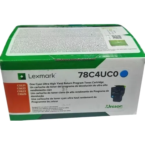 Toner Laser Lexmark 78c4uc0 Cian Ultra Alto Rendimiento
