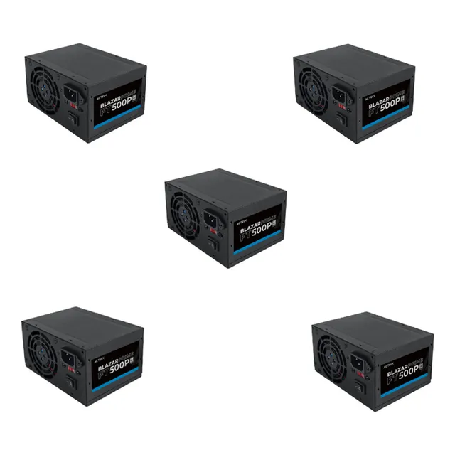Kit 5 Fuente De Poder Blazar Prime Acteck Ft500p 500w.
