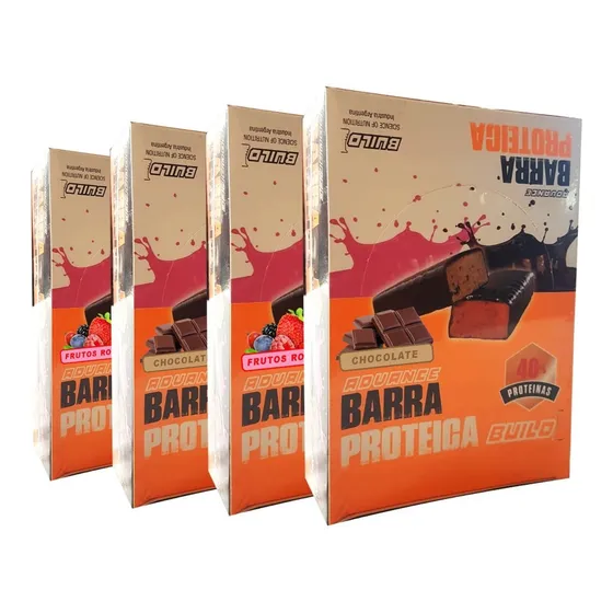 64 Barras Proteicas Build 50 Grs Snack Recuperador Alimento Sabor Mix