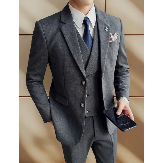 Traje Tres Piezas/top Dos Botones+pantalones+chaleco