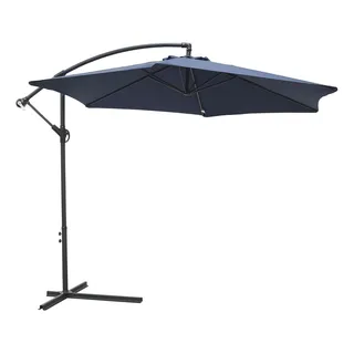 Importway Iwobl-300 Cor Azul Ombrelone Guarda Sol Suspenso Base Lateral 3,00m Proteção Importway Iwobl-300 Cor Azul Ombrelone Guarda Sol Suspenso Base Lateral 3,00m Proteção
