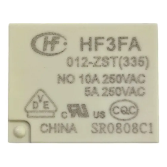Relê 12v, 10a, 5 Pinos, Hf3fa/012-zst - Kit C/ 100 Pçs