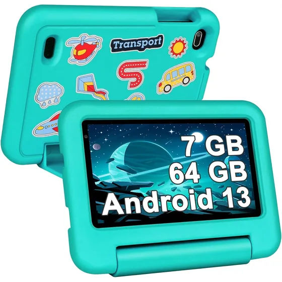 Tablet Sebbe Kids Android 13 De 7 Pulgadas, 7 Gb De Ram, 64 