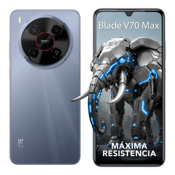 Zte Smartphone Blade V70 Max Gris 6.9 120hz, 50mp+ia, 256gb+14gb Ram(4gb+10gb Dinámica) Batería 6000mah Android 14 Gris