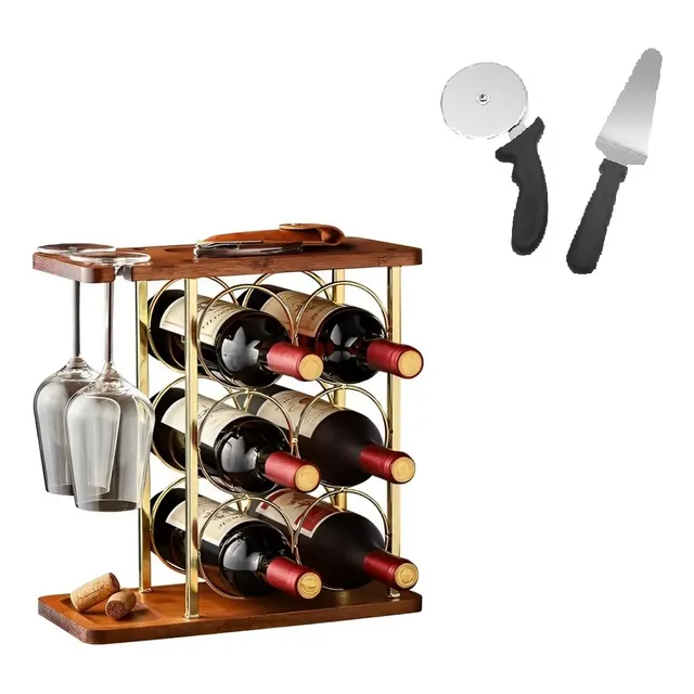 Bodeguera Organizador Madera Botellas De Vino + Regalo