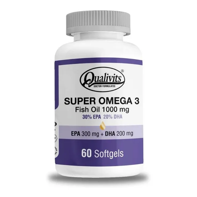Super Omega 3 Fish Oil - Qualivits - 60 Cápsulas - Envíos