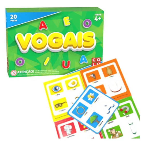 Jogo Das Vogais Didático Educativo Coluna