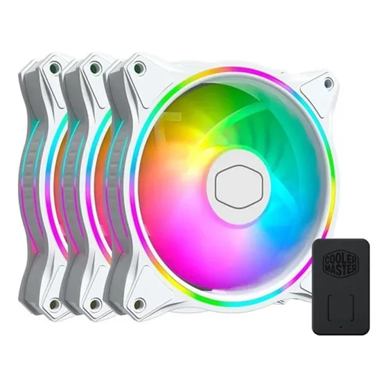 Kit de controle Argb branco Cooler Master Mf120 Halo 3 em 1