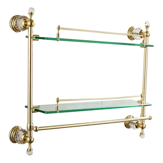 Estante Vidrio Baño Larro Una Sola Capa Acero Inoxidable