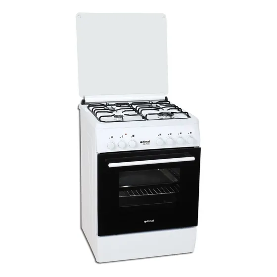 Cocina Combinada 4 Hornallas Itimat 2313150 Blanco