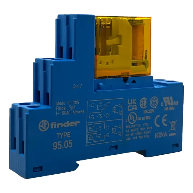 Relevador Encapsulado 120v Ac, 8 Pines C/base Finder