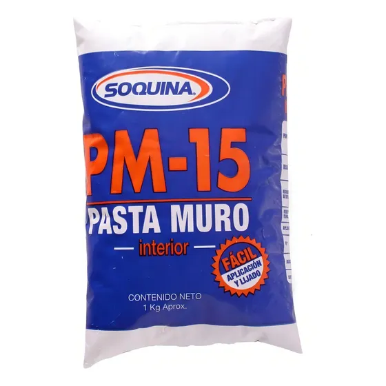 Pasta Muro Pm-15 Soquina Bolsa 1 Kg Terminación Blanca