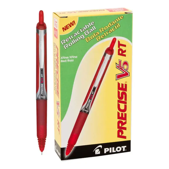 Boligrafo Pilot Precise V5 26064 Retractil Color Rojo 12pzas