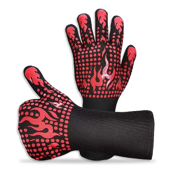 Guantes Bbq De Fuego P/ Parrilla Cocina - Reforzados 800° C