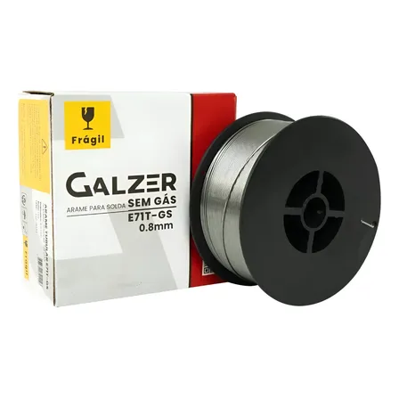 Arame Solda Mig Uso Sem Gás 0.8mm Rolo De 1kg Prata