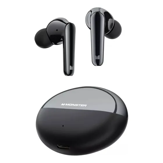 Monster Audifonos Inalambricos Bluetooth Gamer Impermeable Ipx6 Con Micrófono Hd Integrado Auriculares In Ear Cancelación Del Ruido Earbuds Bluetooth Headphones Deportivos Para Oídos Headset,negro